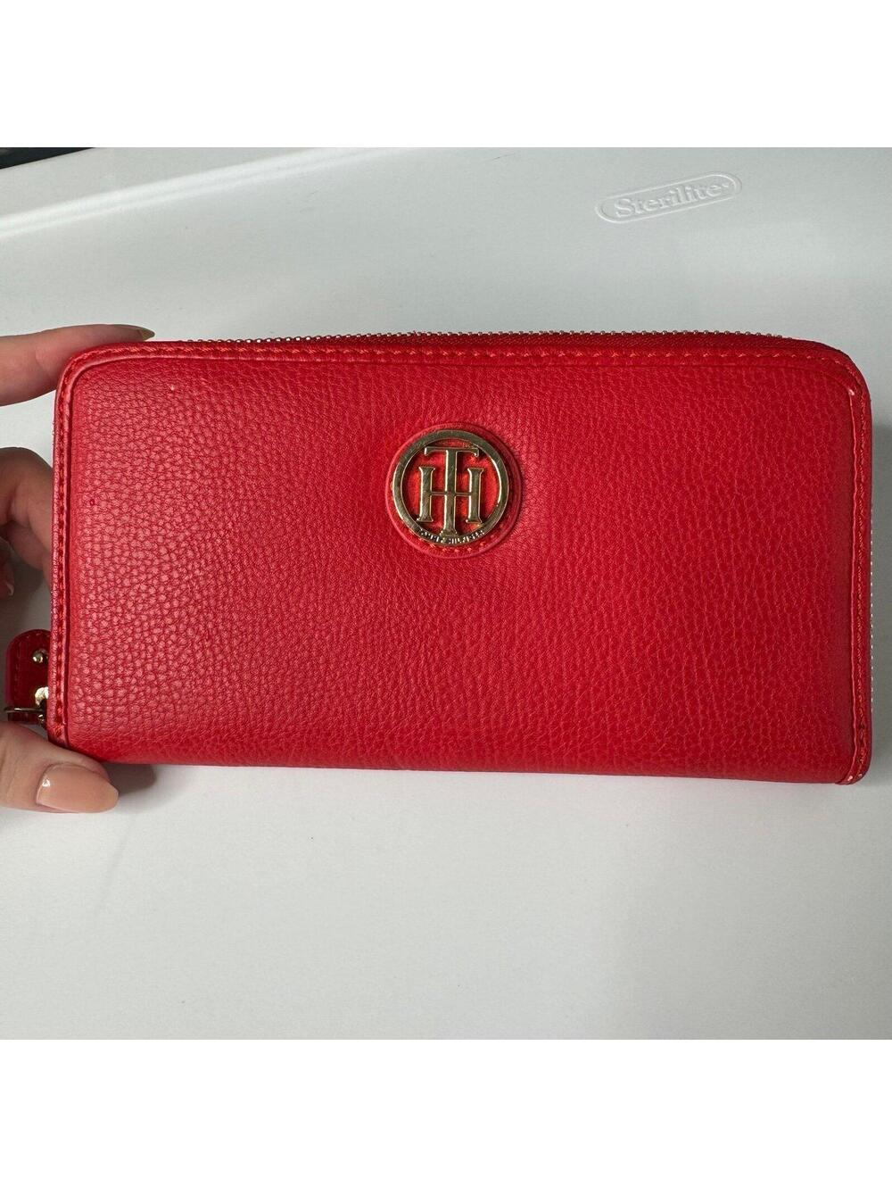 Red Tommy Hilfiger wallet